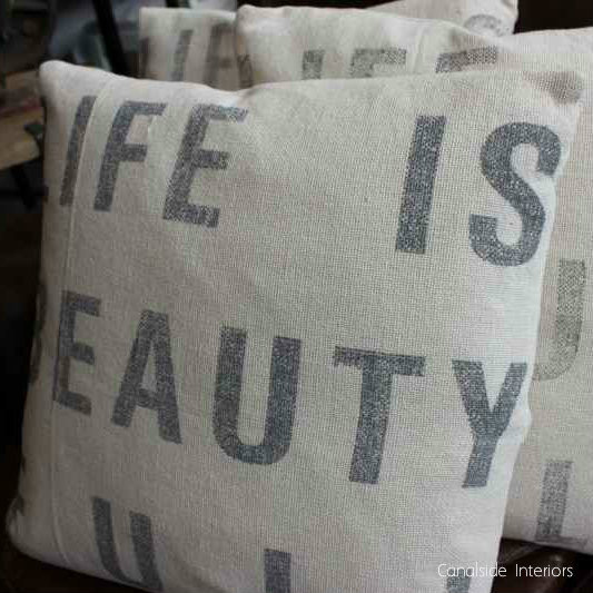 "Life is beautiful" cushion