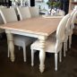 Riverina Dining Table - Distressed White with Limewash Top