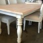Riverina Dining Table - Distressed White with Limewash Top