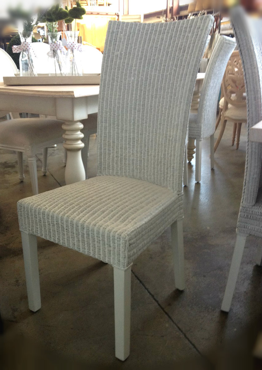 Villa Fine Loom Dining Chair - Distressed White