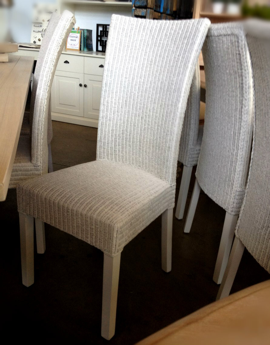Villa Fine Loom Dining Chair - Distressed White