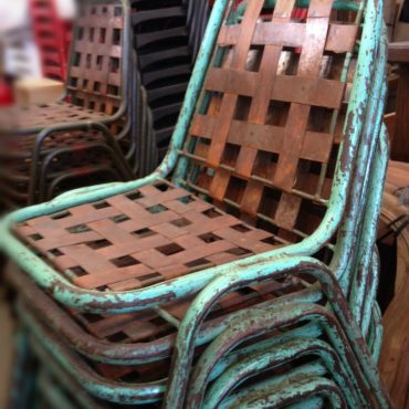 Aqua Verde Industrial Chair