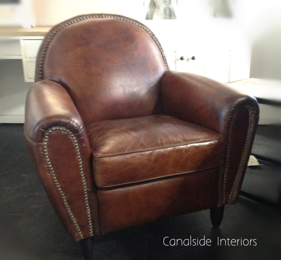 Chrysler Aged Leather Armchair