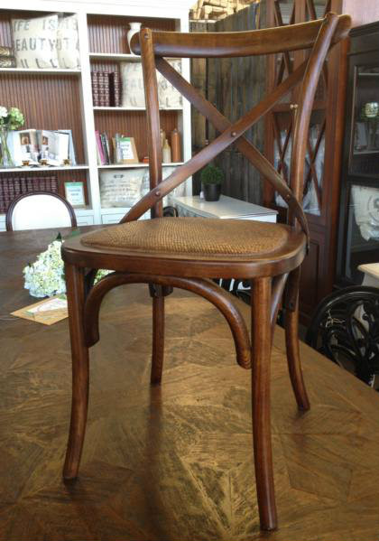 Cross Back Chair - Walnut