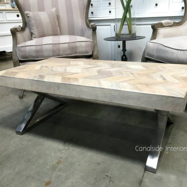 Chevron Parquetry Top Coffee Table