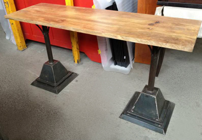 Lamp Post Console Table - Industrial