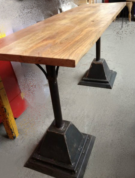 Lamp Post Console Table - Industrial