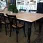 Riverina Dining Table in Black with Limewash Top