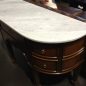 Demilune Console with Marble Top