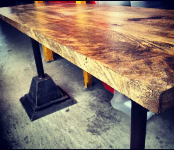 Lamp Post Console Table - Industrial