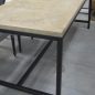 Parquetry Top Dining Table - Driftwood - Limewash