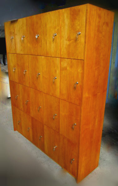 Lockers custom made by Canalside Interiors