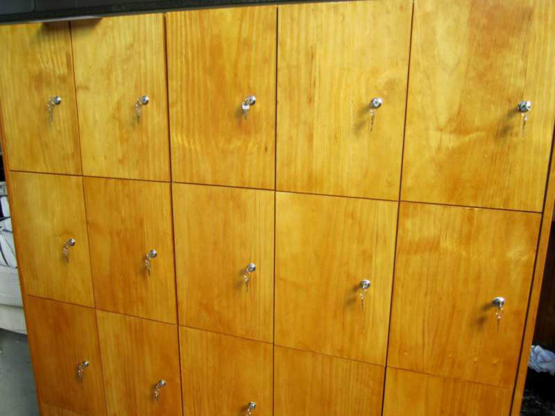 Lockers custom made by Canalside Interiors