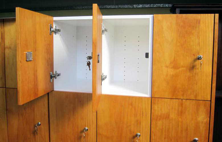 Lockers custom made by Canalside Interiors