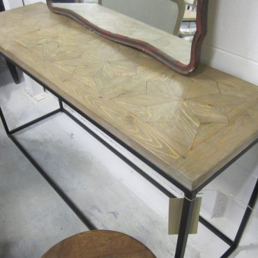 Parquetry Top Console in Driftwood