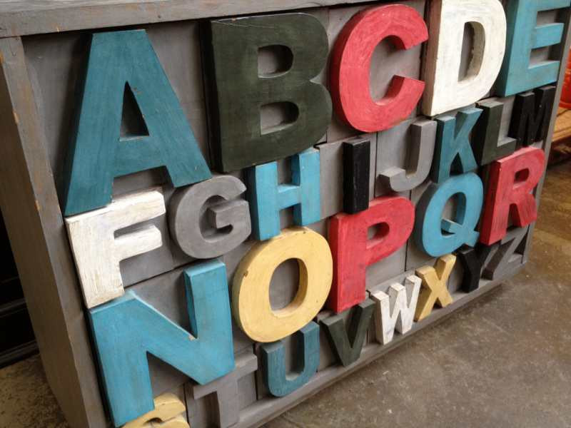 Alphabet Sideboard - Coloured