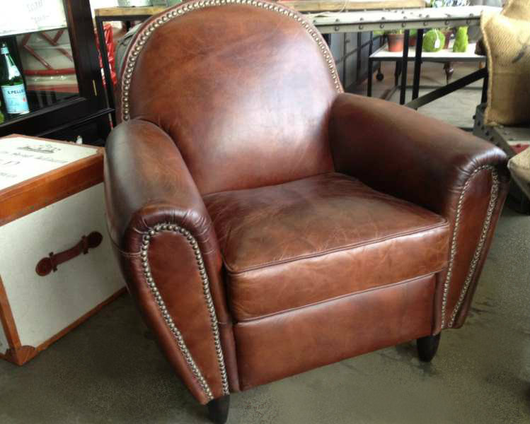 Chrysler Aged Leather Armchair