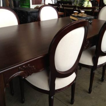 Laurent Dining Table - Mahogany Brown