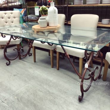 Alexandra Dining Table with Glass Top