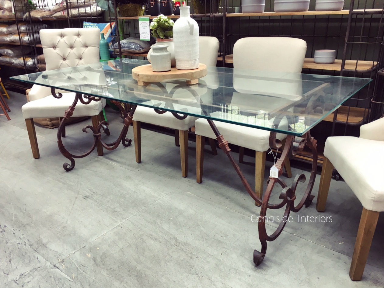 Alexandra Dining Table with Glass Top