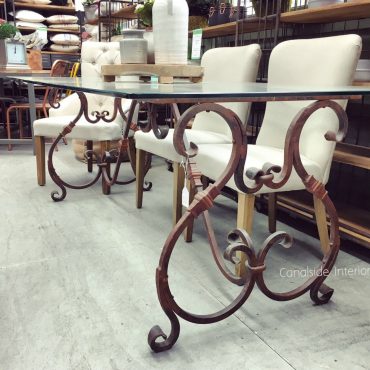 Alexandra Dining Table with Glass Top