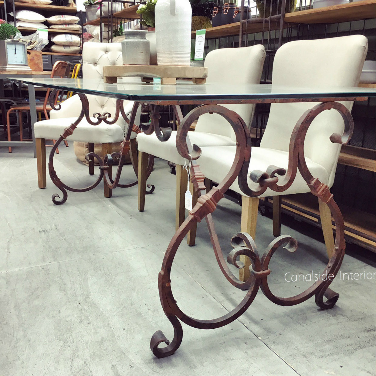 Alexandra Dining Table with Glass Top