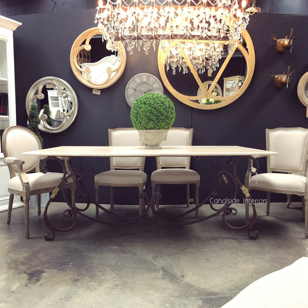 Peralta Dining Table with Marble Top