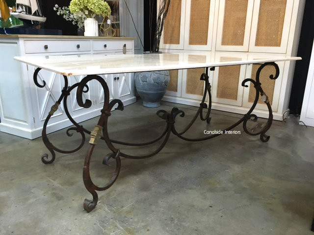 Peralta Dining Table with Marble Top