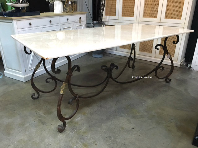 Peralta Dining Table with Marble Top