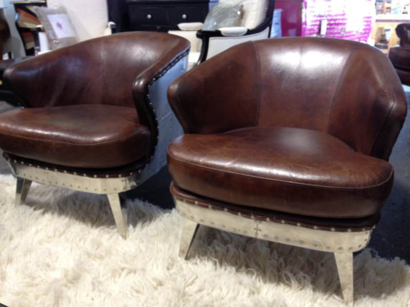 Vault Aged Leather Armchair