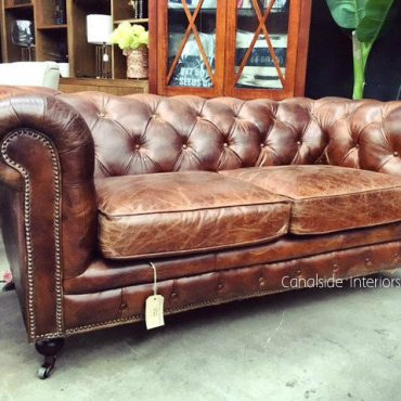 Lincoln Aged Leather Chesterfield