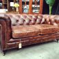 Lincoln Aged Leather Chesterfield