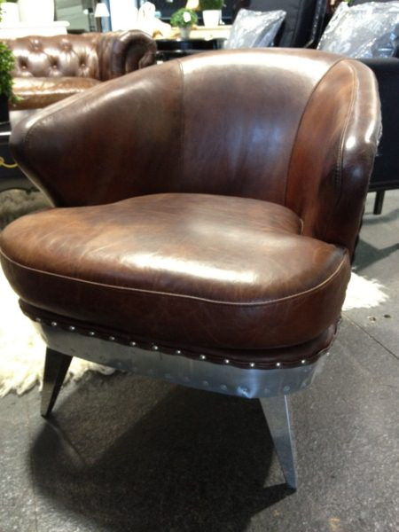 Vault Aged Leather Armchair