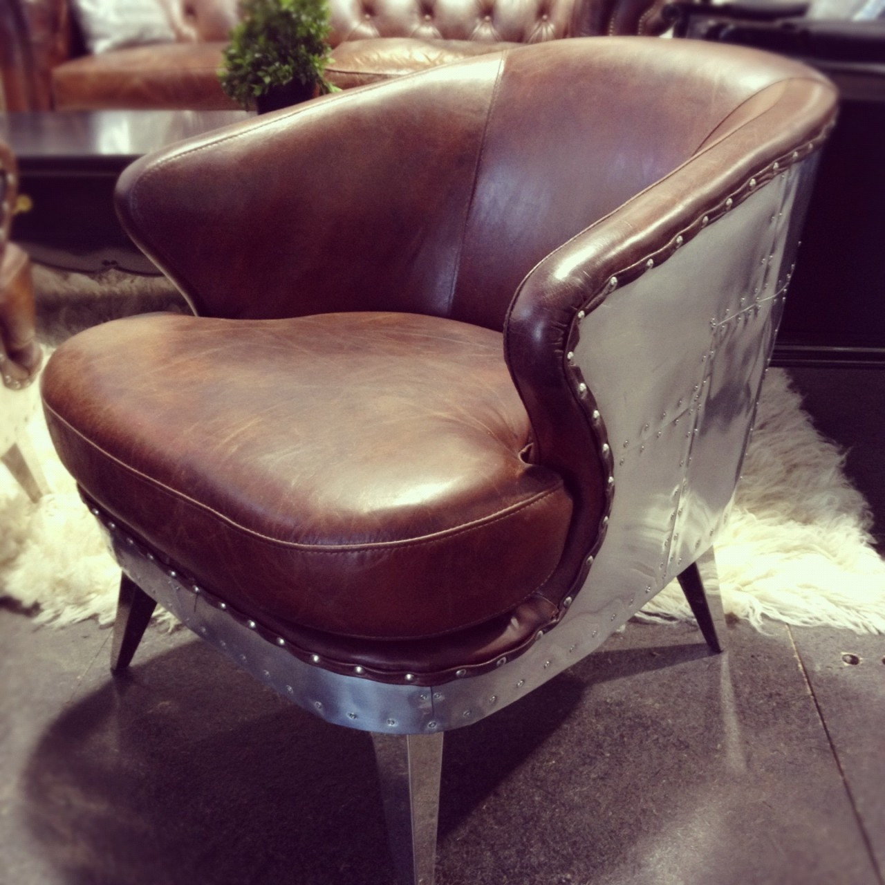 Vault Aged Leather Armchair