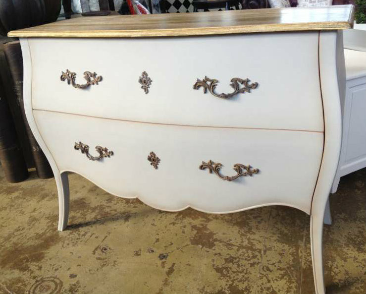 Appleby Commode in Grey with Limewash Top