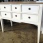Peninsula Buffet in White with Limewash Top
