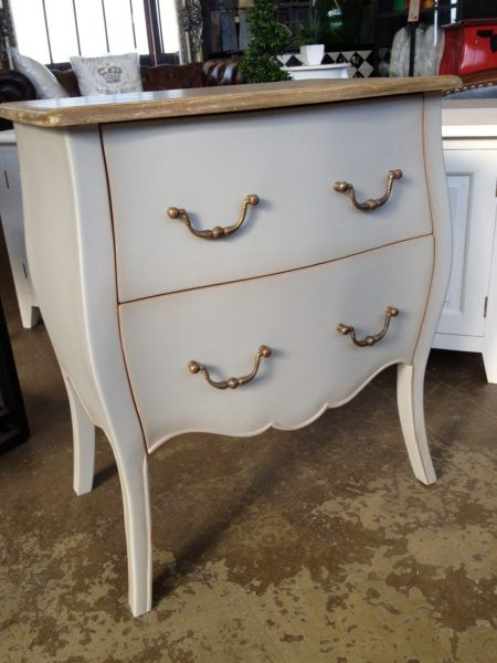 Appleby Bedside in Grey with Limewash Top