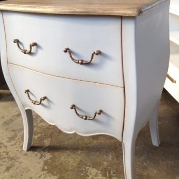 Appleby Bedside - Grey with Limewash Top