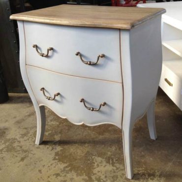 Appleby Bedside in Grey with Limewash Top