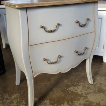 Appleby Bedside in Grey with Limewash Top