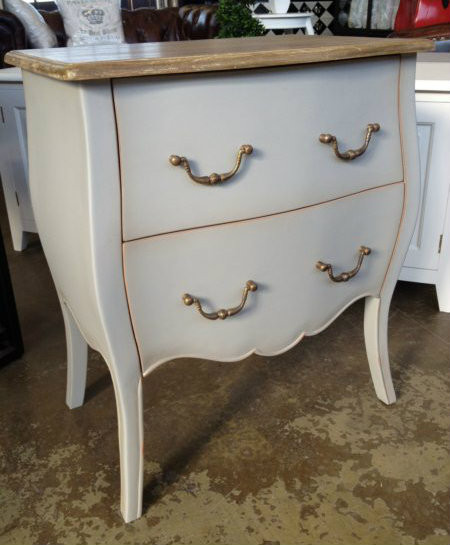 Appleby Bedside in Grey with Limewash Top