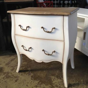 Appleby Bedside in White with Limewash Top
