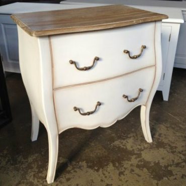 Appleby Bedside in White with Limewash Top