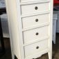 Peninsula Tall Chest - White with LImewash Top