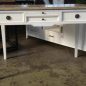 Peninsula Desk - White with Limewash Top
