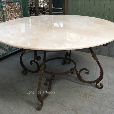 Santiago Round Dining Table with Marble Top