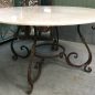 Santiago Round Dining Table with Marble Top