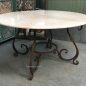 Santiago Round Dining Table with Marble Top