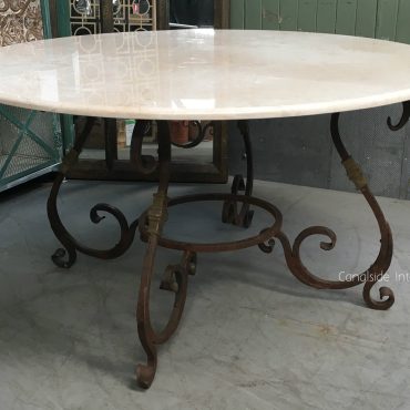 Santiago Round Dining Table with Marble Top