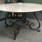 Santiago Round Dining Table with Marble Top